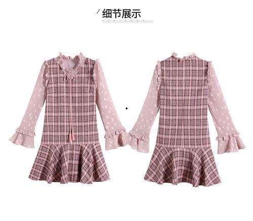 网红连衣裙套装格子图,时尚与经典的完美融合